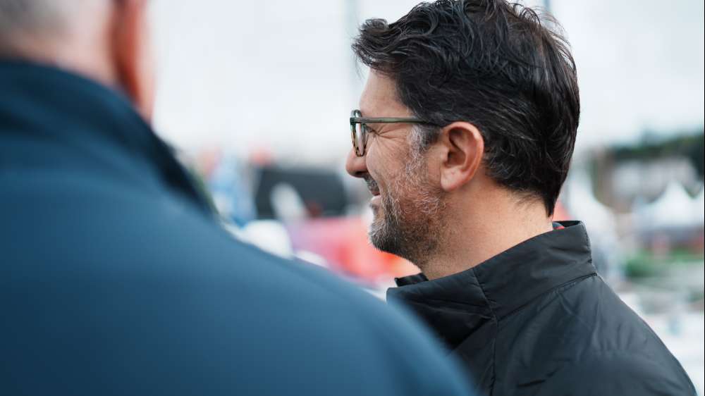 Yoann Richomme au départ de la première étape de la Solitaire du Figaro Paprec 