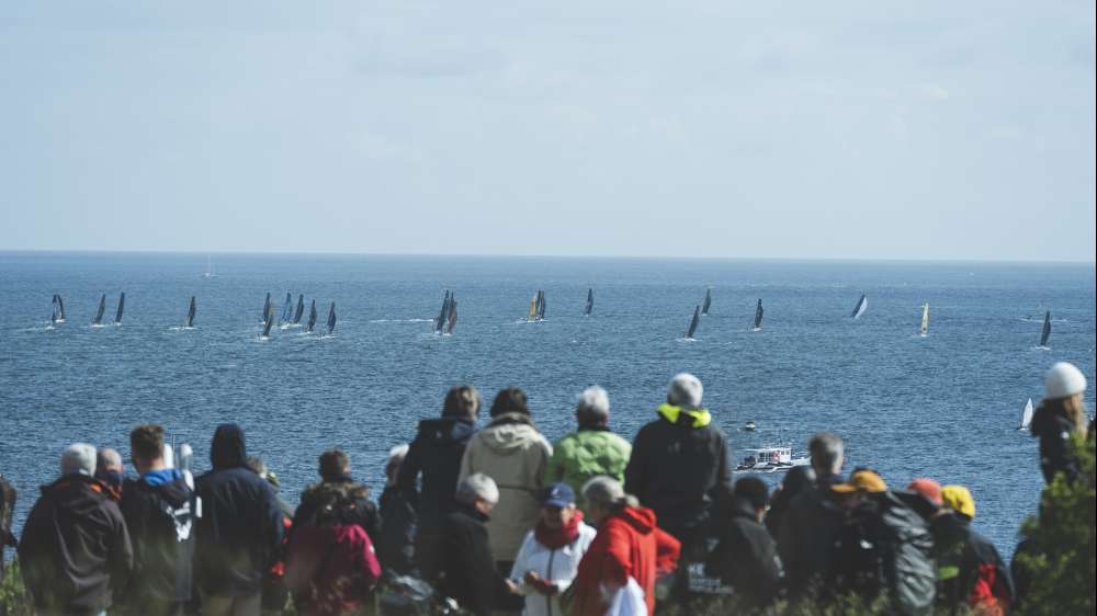 La première étape de la Solitaire du Figaro Paprec depuis la pointe du Squewel