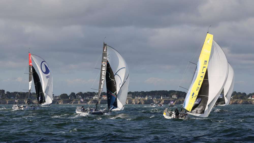 Départ de l'étape 3 de la Solitaire du Figaro Paprec depuis Pornichet