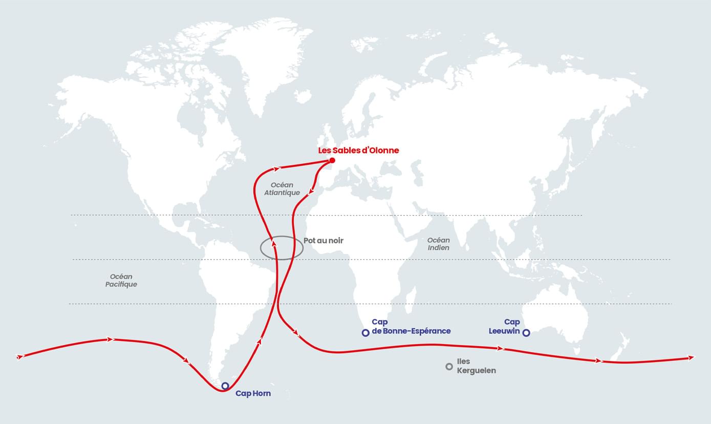 Cartographie du Vendée Globe